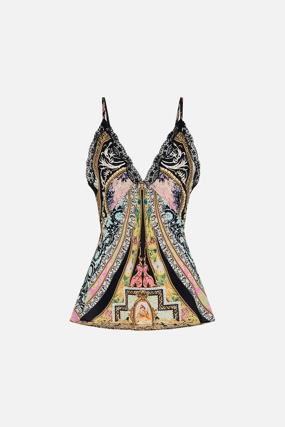 CAMILLA silk cami in Florence Field Day print
