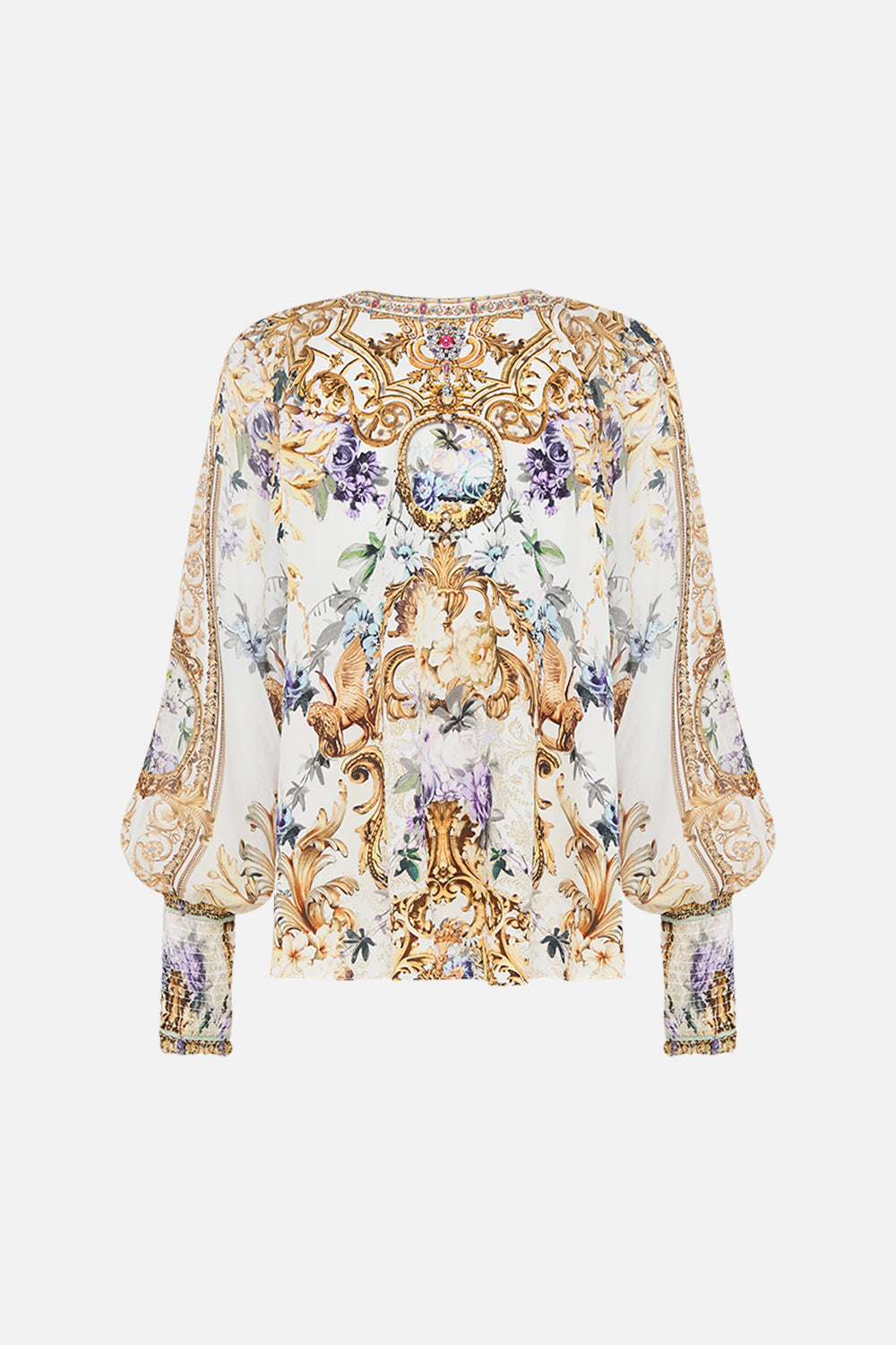 SHIRRED CUFF BLOUSE PALAZZO PLAY DATE