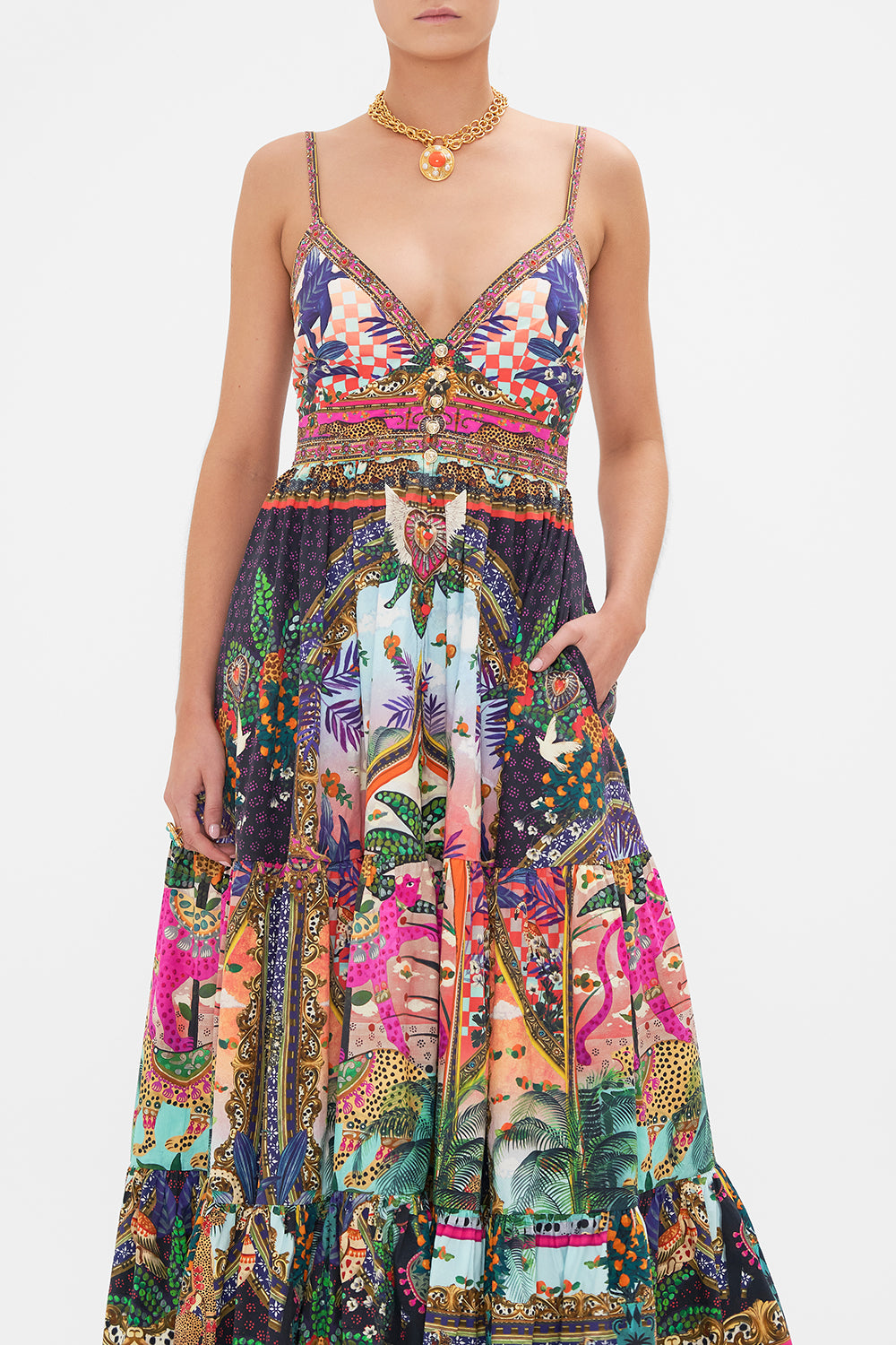 ORGANIC COTTON TIERED BODICE DRESS ALESSANDROS ATLANTIS