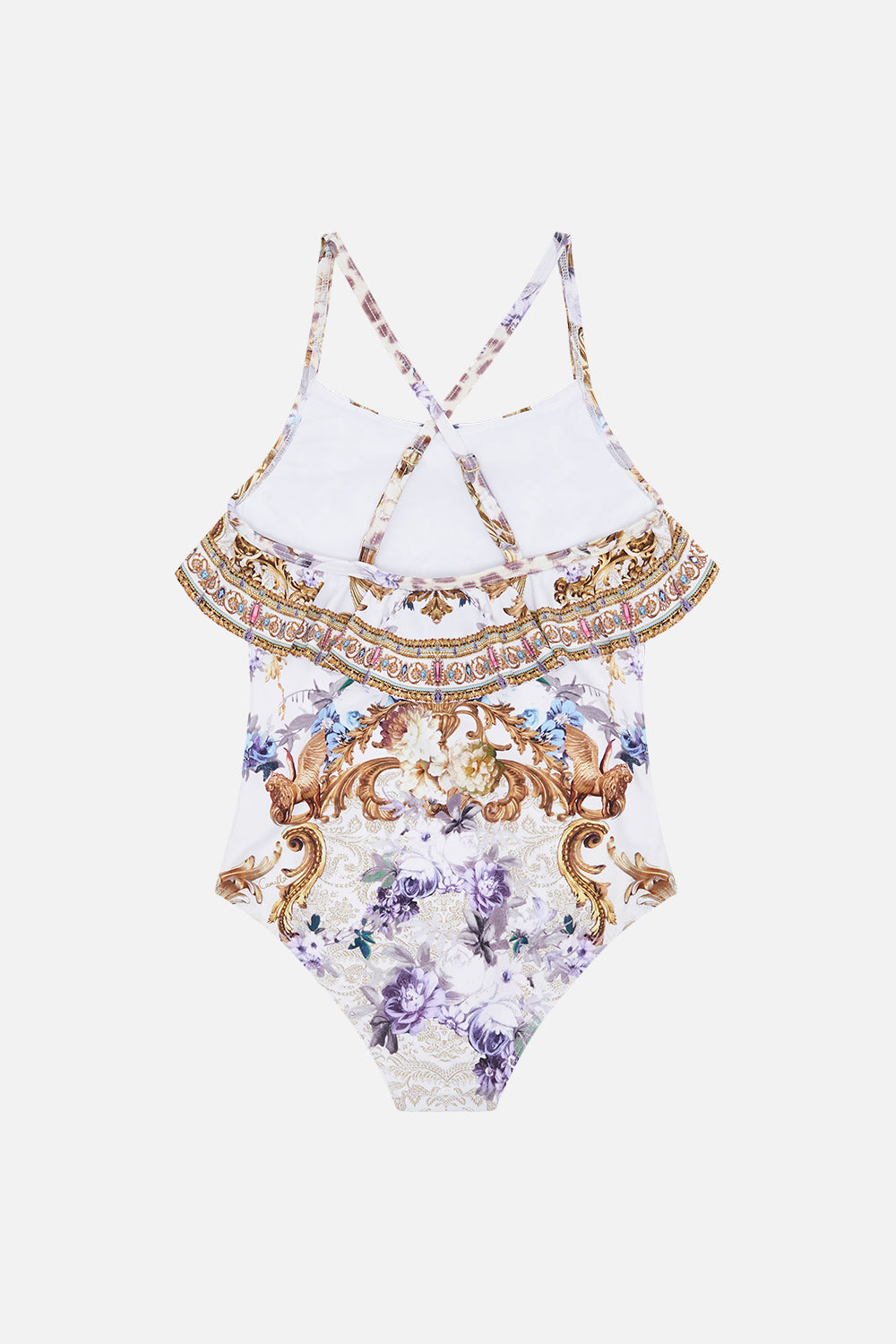 Product view of Milla by CAMILLA kids one piece swimsuit in Palazzo Play Date print