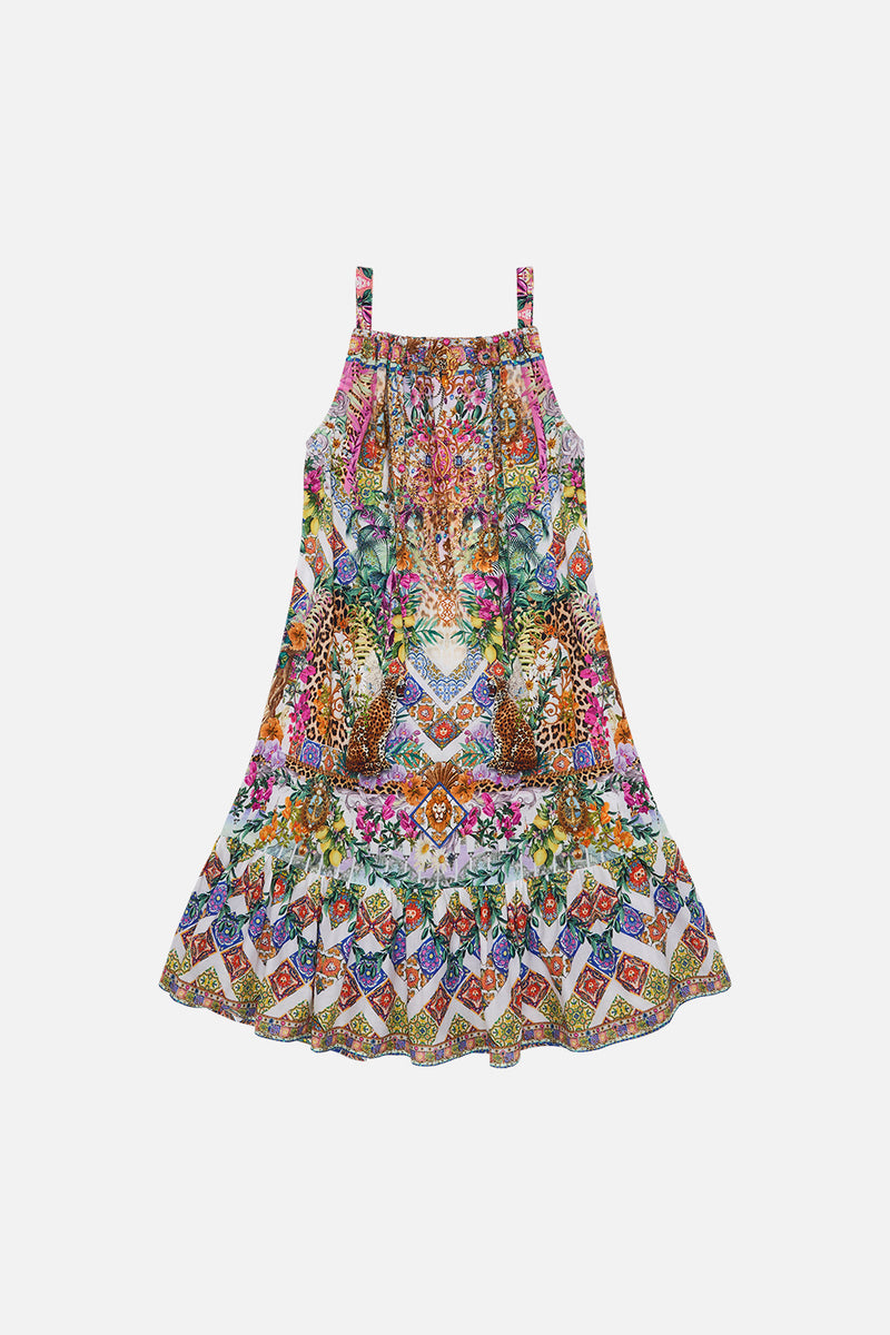 KIDS FRILL HEM TIERED DRESS 4-10 CURIOUS AND CURIOUSER main image 1