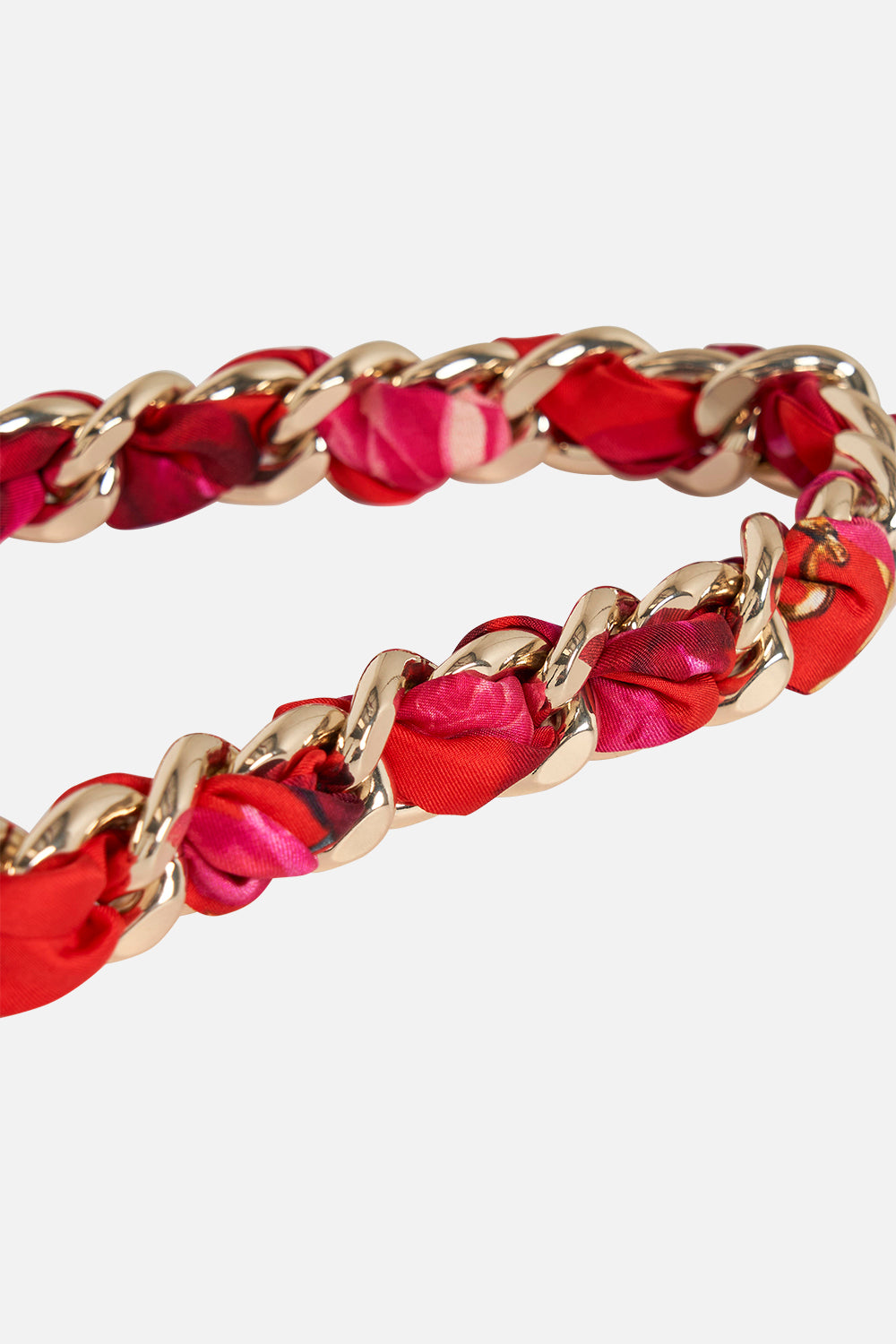 CAMILLA scarf chain belt in An Italian Rosa print