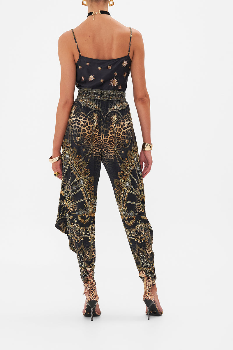 JERSEY DRAPE PANT WITH POCKET DRIPPING IN DECO
