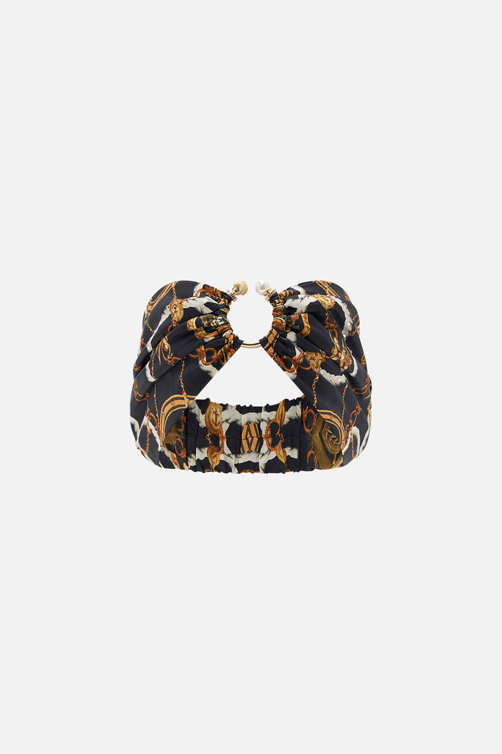 Product view of CAMILLA ring headband in Coast to Coast print