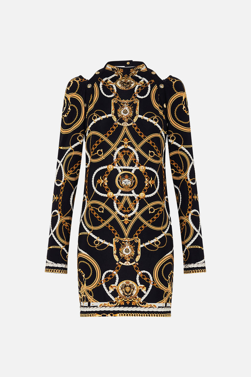 Short Cut Out Shoulder Jersey Dress CAMILLA AU CAMILLA