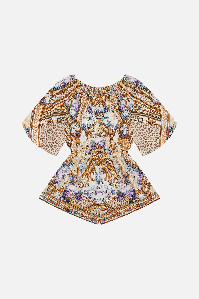 INFANTS 3/4 FLARE SLEEVE PLAYSUIT TEA AND HONEY
