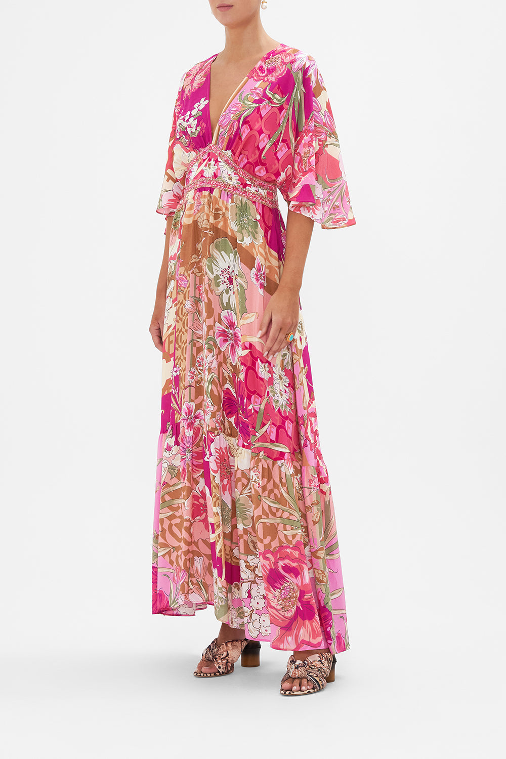 WAISTED DRESS WITH HEM RUFFLE A GIRL NAMED FLORENCE