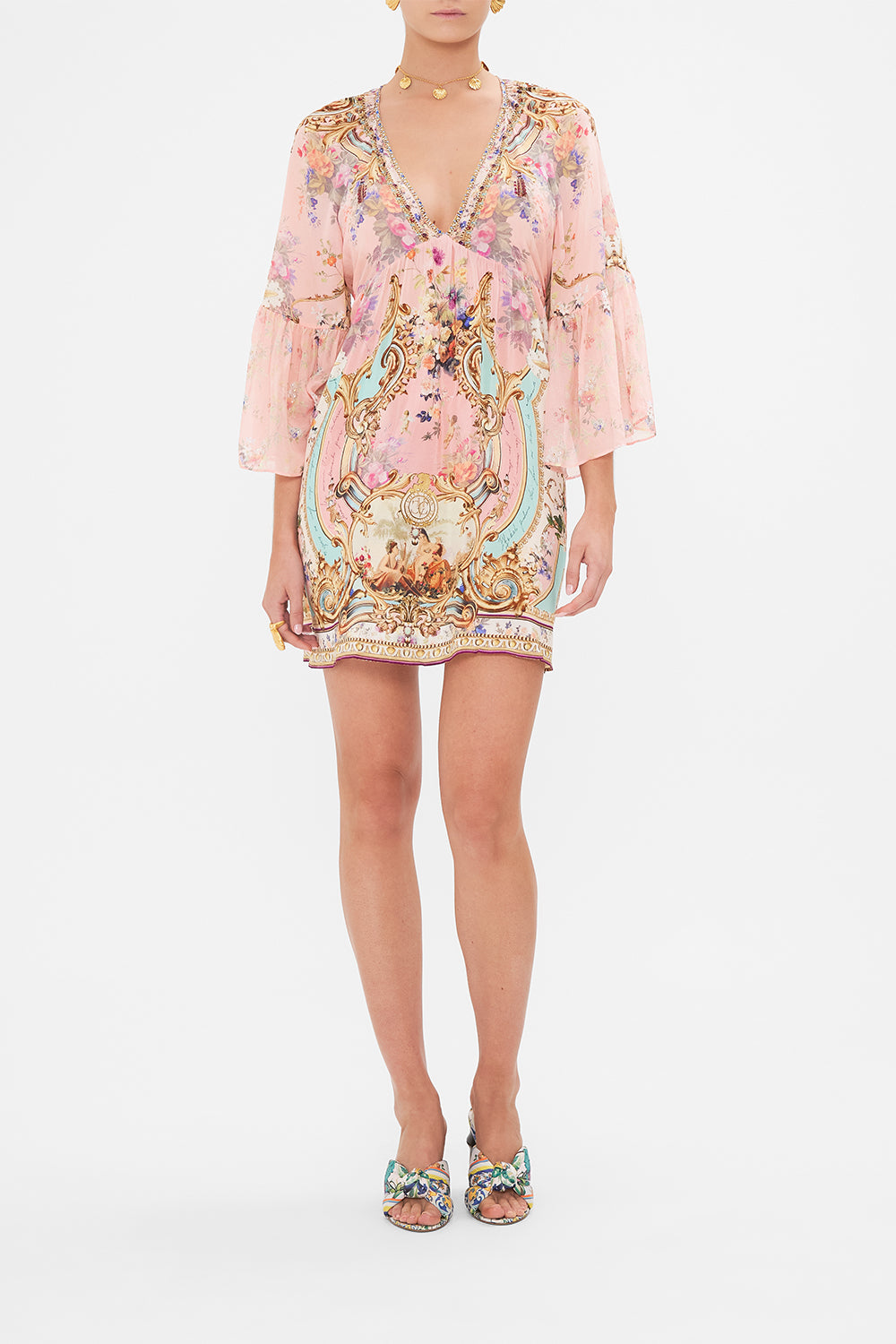 A-LINE RUFFLE SLEEVE DRESS LETTERS FROM THE PINK ROOM