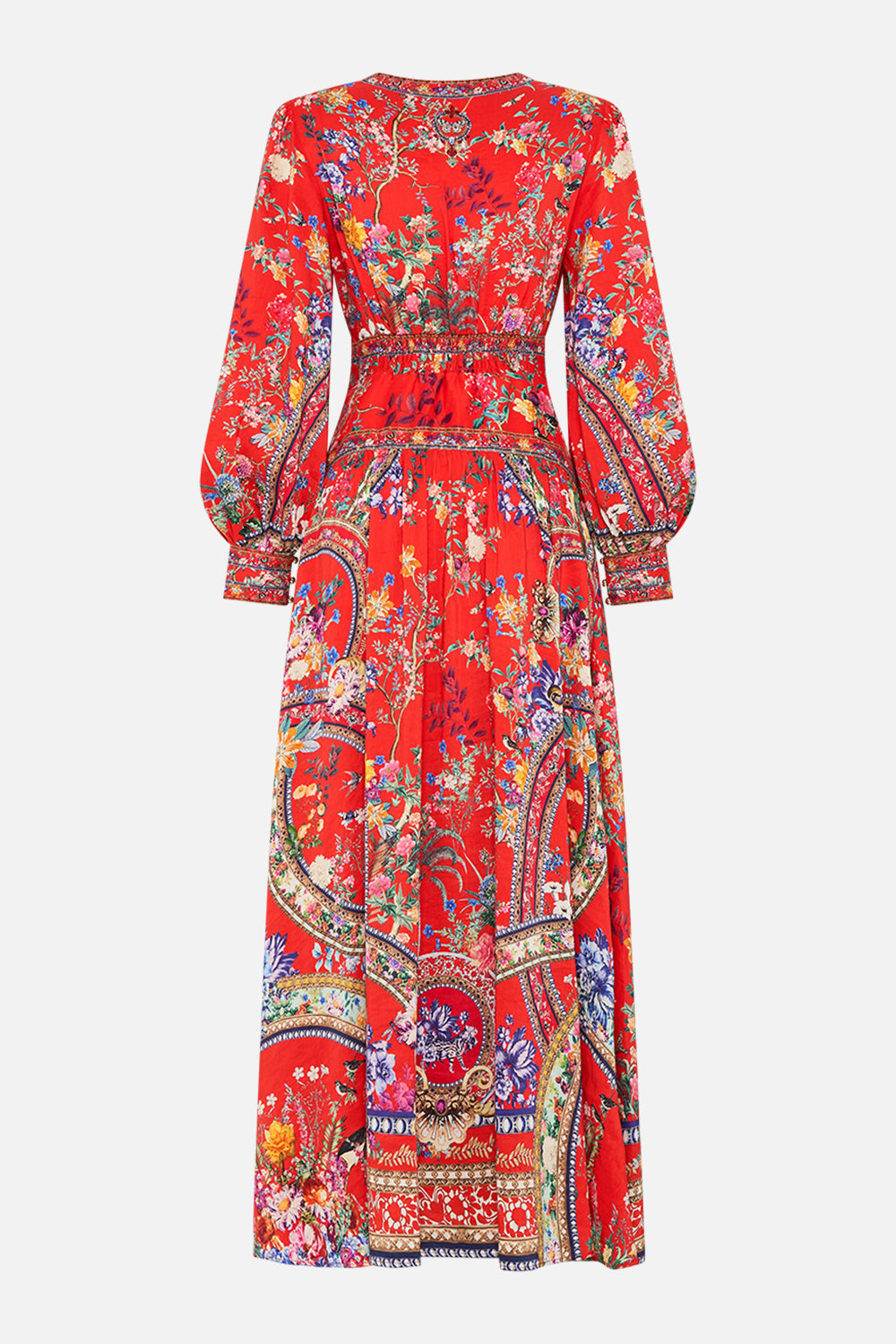 CAMILLA floral print silk dress in The Summer Palace print
