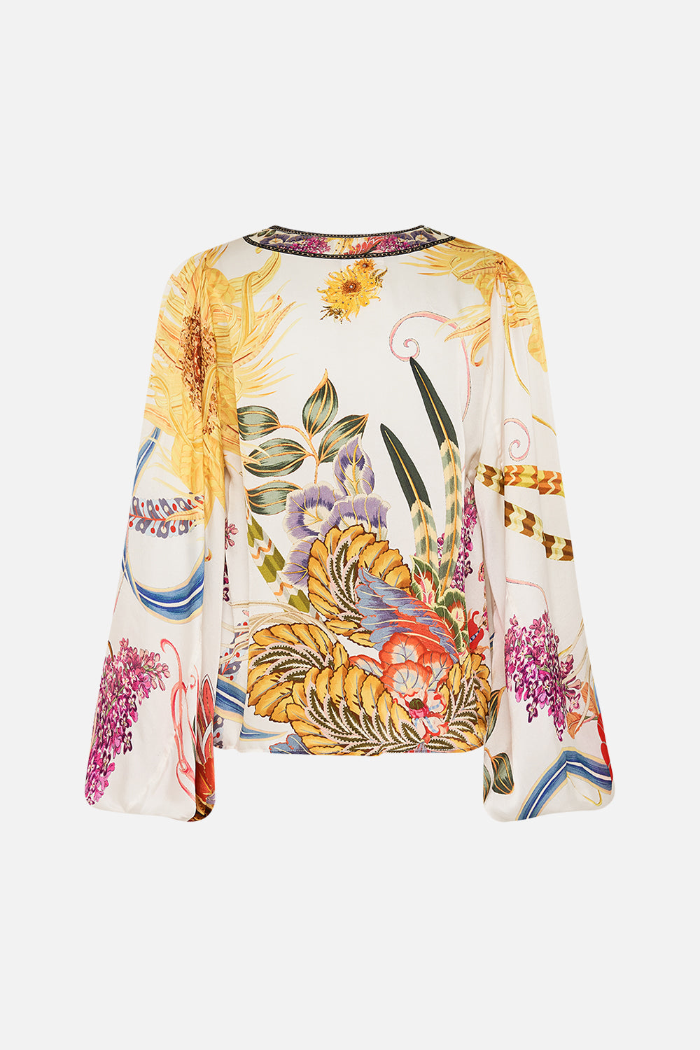 CAMILLA silk blouse in Sunflowers On My Mind print