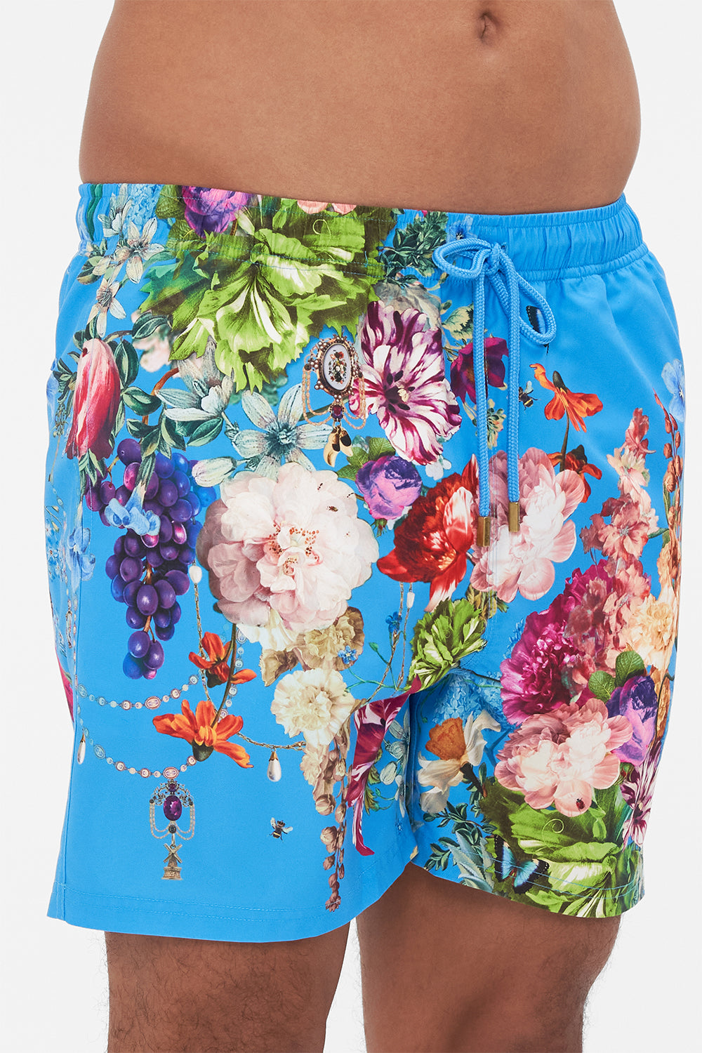 Hotel Fransk by CAMILLA mens blue floral print boardshorts in Nectar Of The Gods print