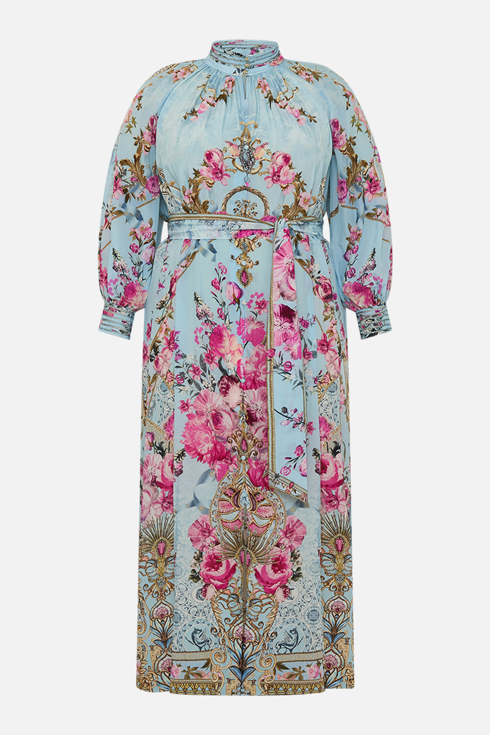 CAMILLA midi shirt dress in Down The Garden Path print