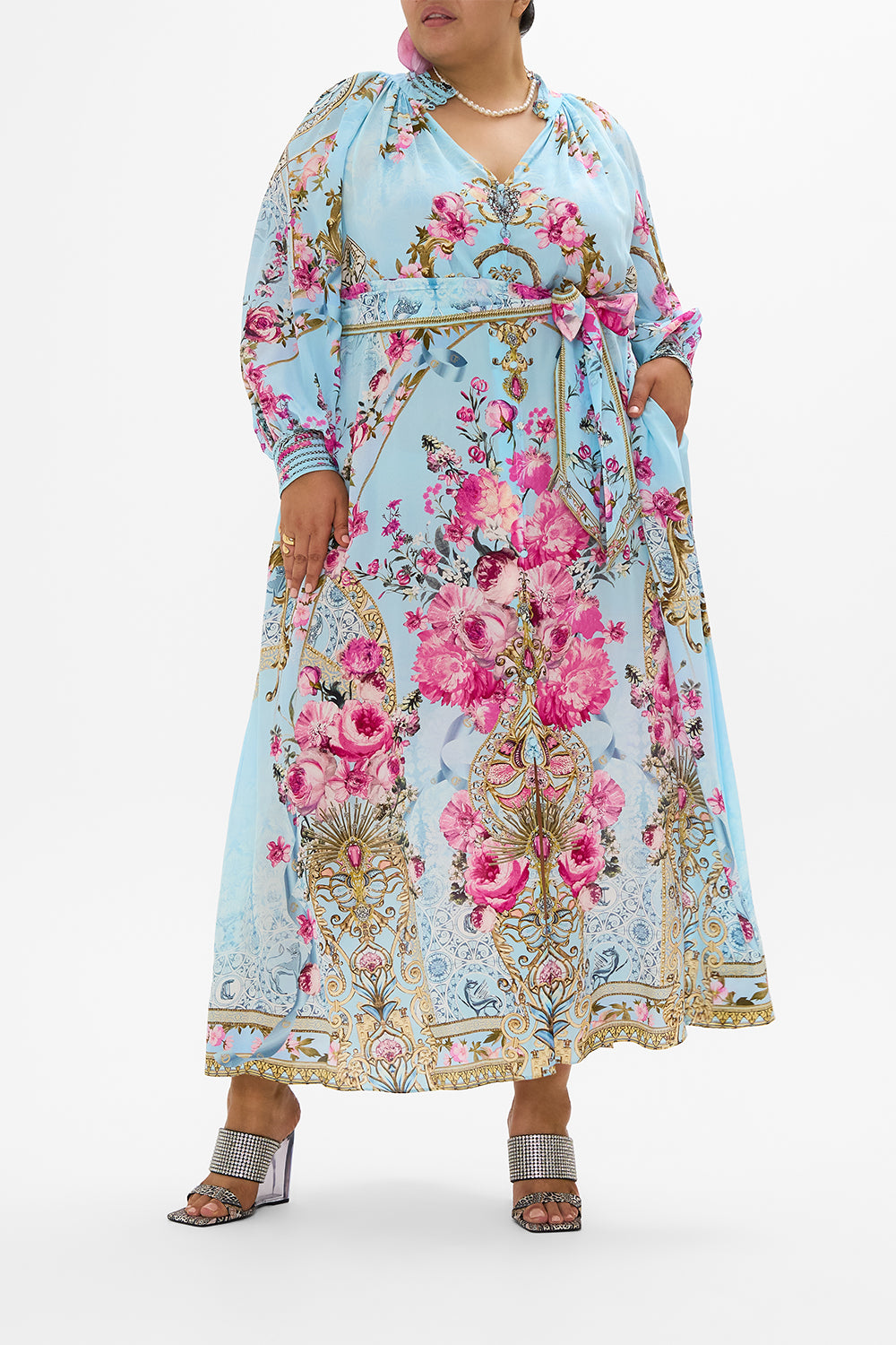 RAGLAN SLEEVE MIDI SHIRT DRESS DOWN THE GARDEN PATH