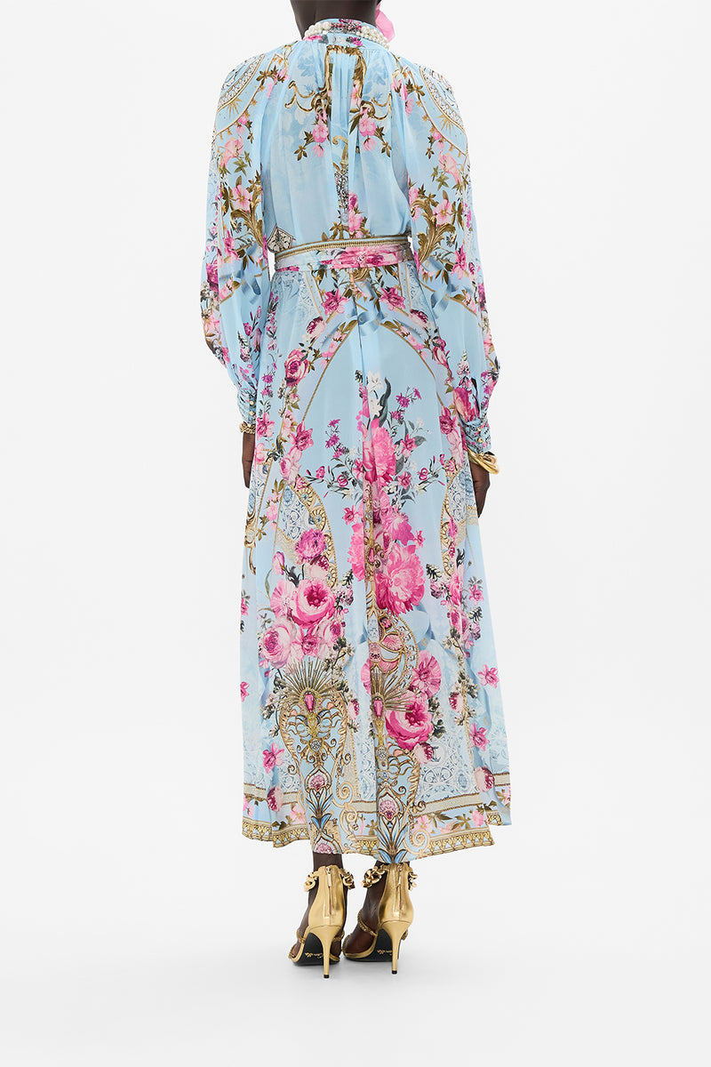 RAGLAN SLEEVE MIDI SHIRT DRESS WOODSTOCK ROCK