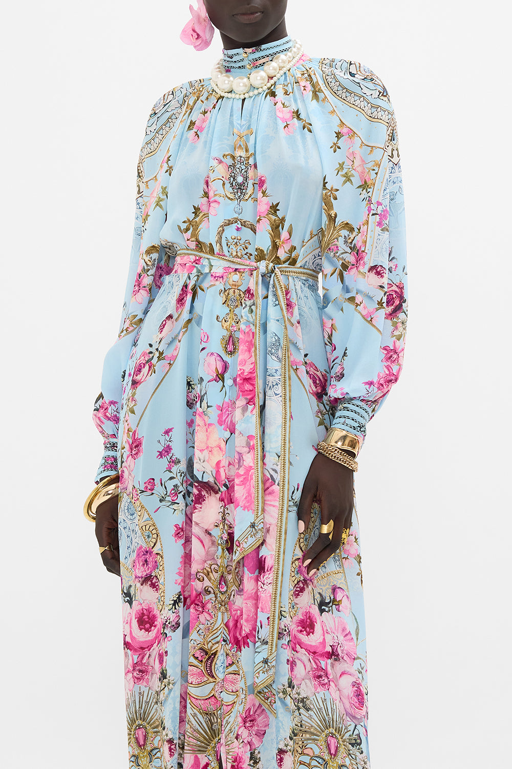 CAMILLA midi shirt dress in Down The Garden Path print