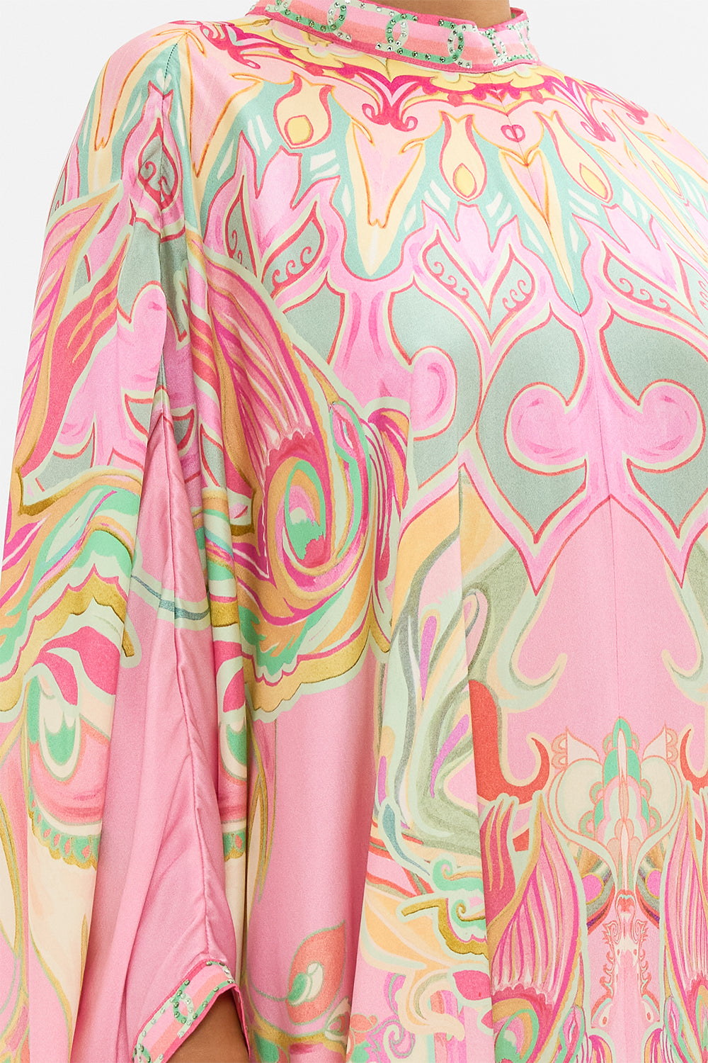 CAMILLA silk kaftan in Tea With Tuchinski print