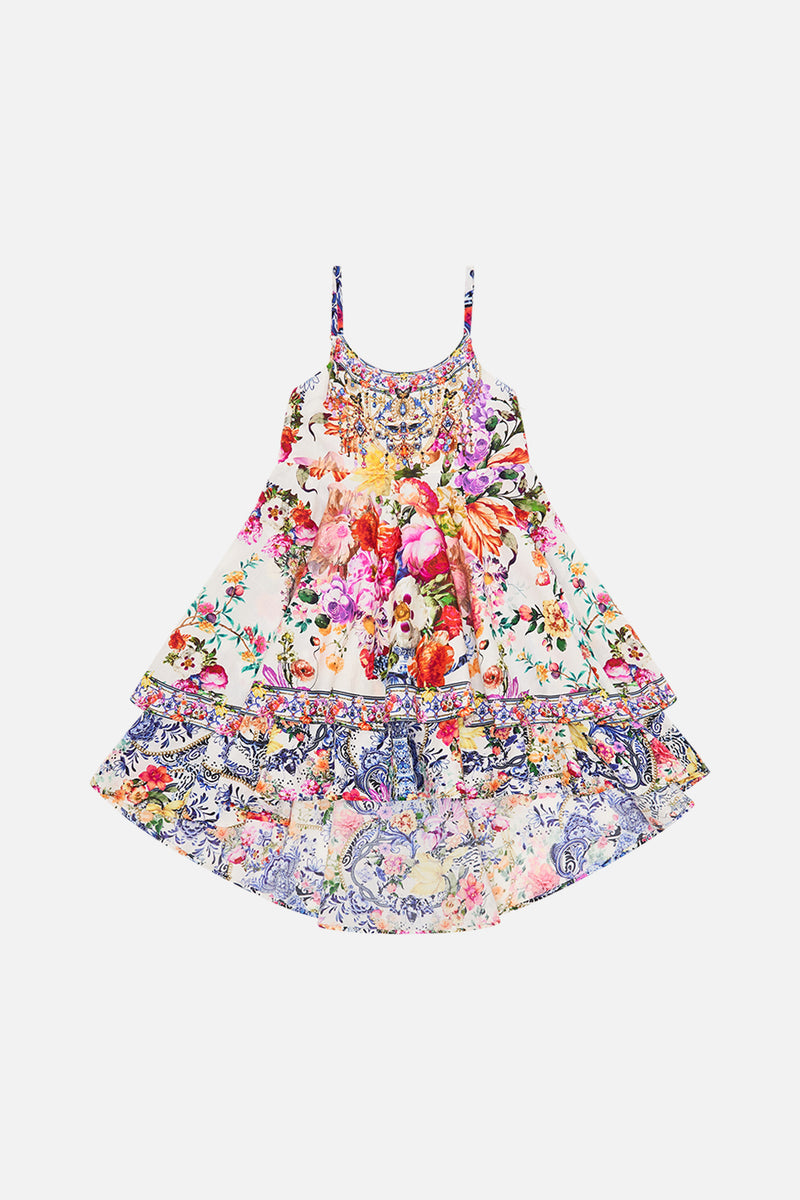 KIDS ROUND NECK TIERED DRESS 4-10 MAD AS A SNAKE main image 1