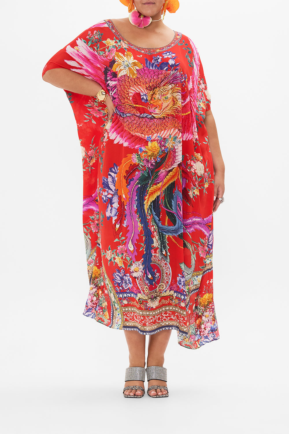 CAMILLA silk floral print kaftan in The Summer Palace print