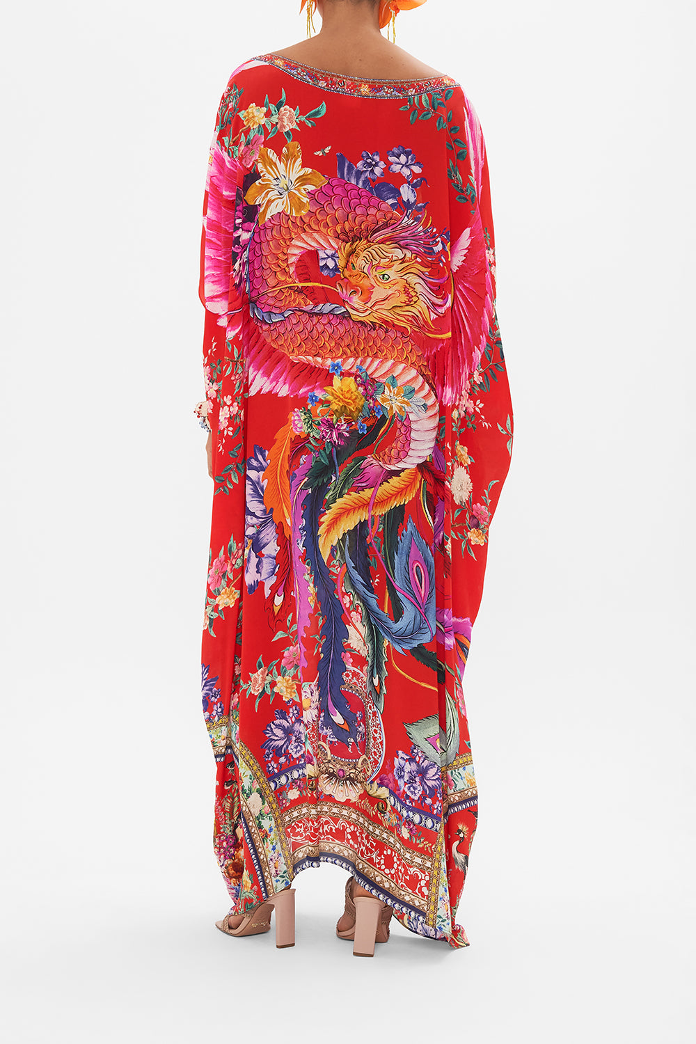 CAMILLA silk floral print kaftan in The Summer Palace print