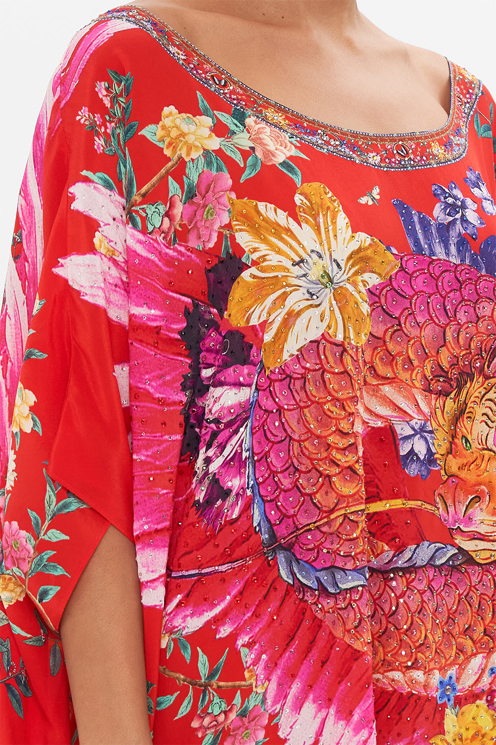 CAMILLA silk floral print kaftan in The Summer Palace print