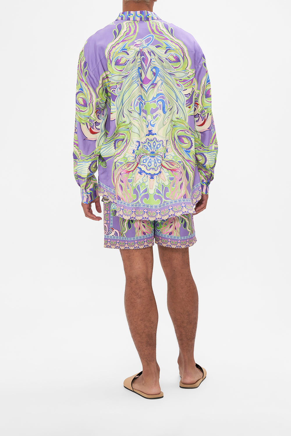 Hotel Franks by CAMILLA mens oversized shirt in Amsterdam Jewel print