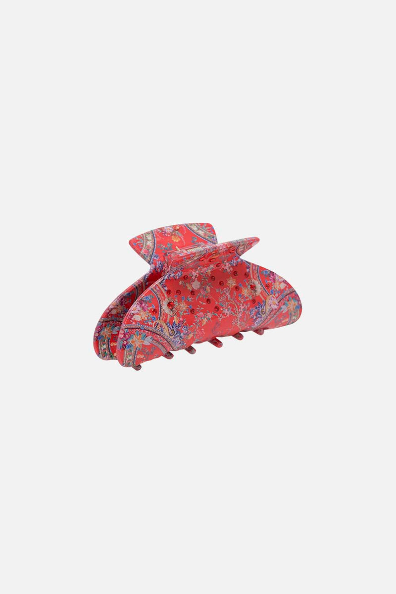 CRYSTALLED HAIR CLASP BLOSSOMS AND BRUSHSTROKES