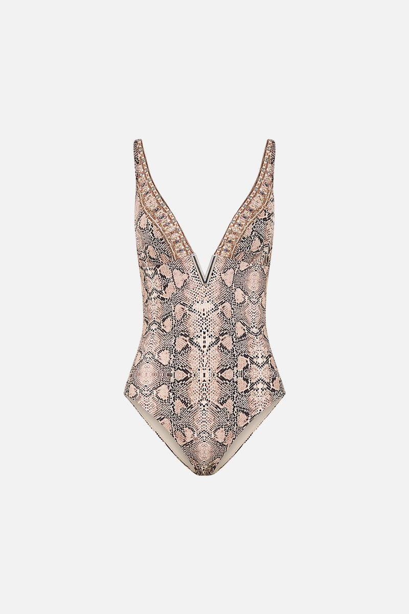 HIGH TRI ONE PIECE WITH EYELET TIE FRONT TRIM ESPAÑA NIRVANA
