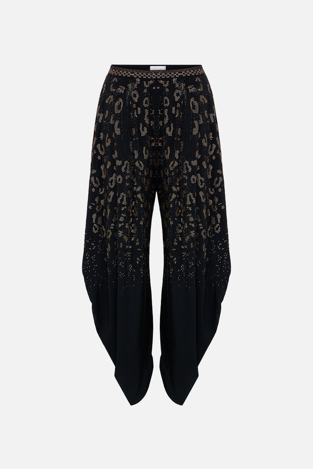 CAMILLA black jersey pants in Mosaic Muse print
