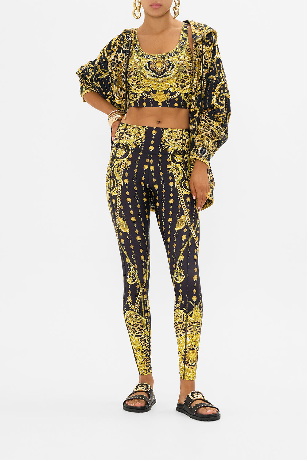 CAMILLA oversized zip in Nouveau Noir print