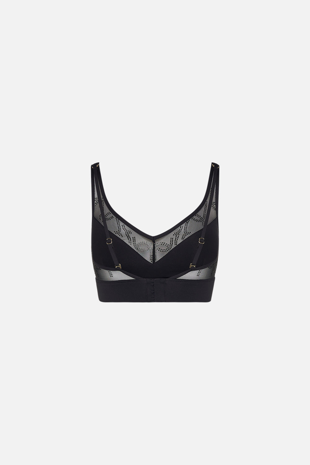 CAMILLA black mesh crop top