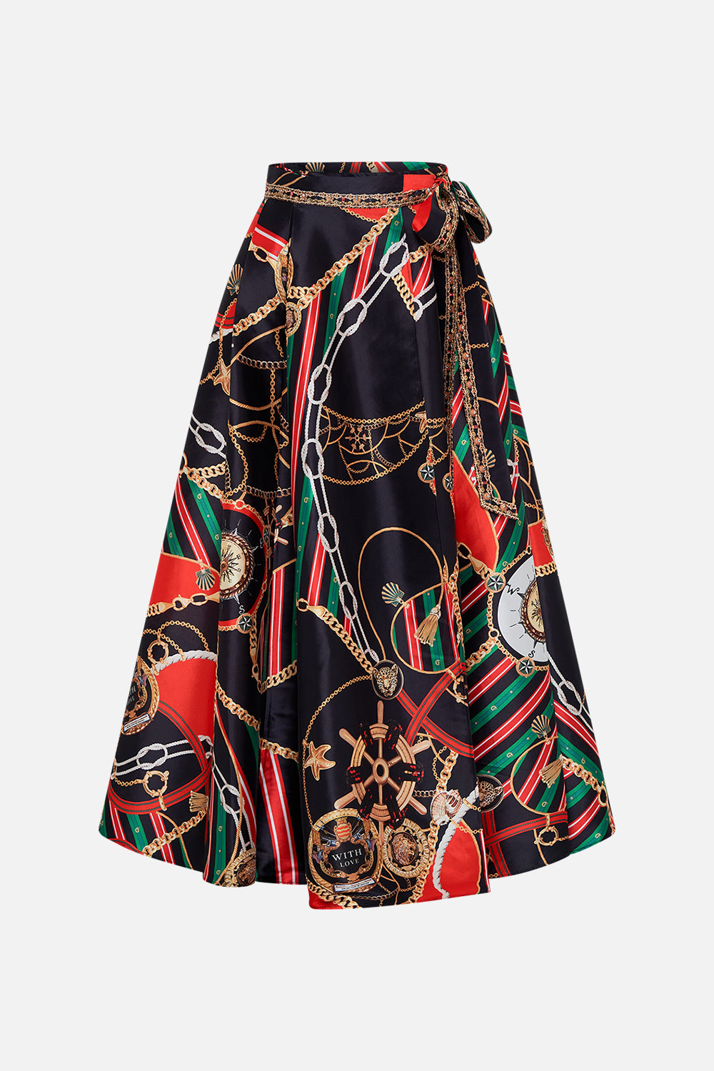 Product view of CAMILLA designer flared pants in Soul of A Stargazer print