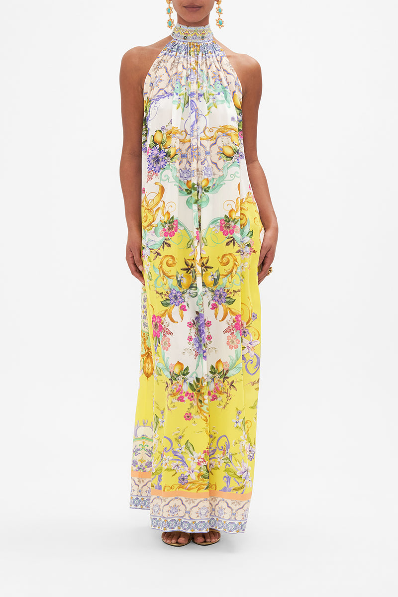 TIE NECK LONG DRESS CURIOUS AND CURIOUSER main image 1