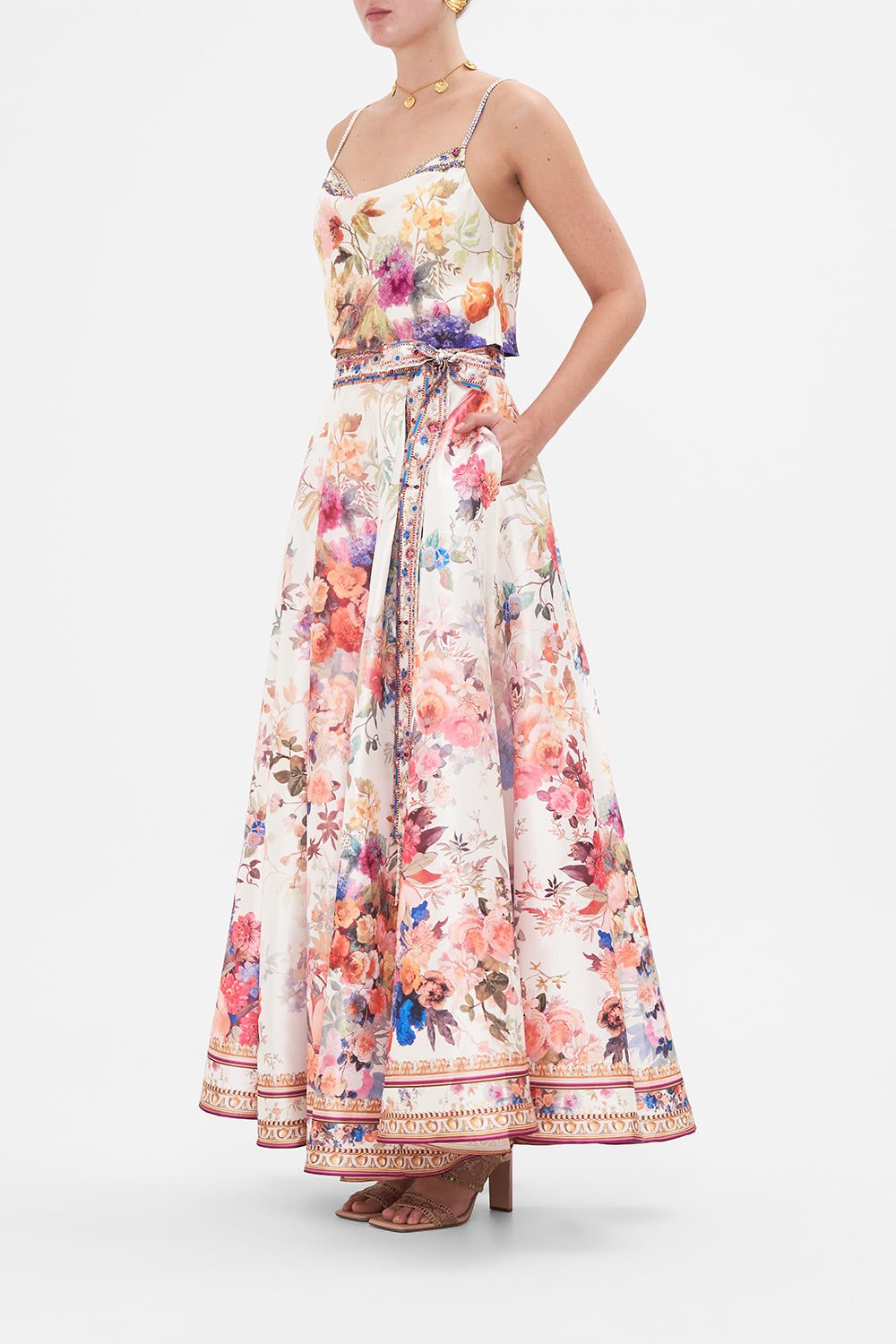 MAXI WRAP SKIRT FRIENDS WITH FRESCOS