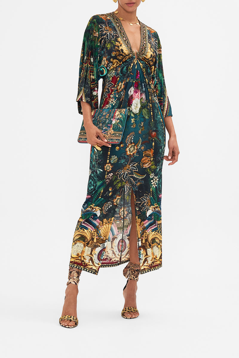 DRAPED JERSEY DRESS WITH HARDWARE SAHARA STARLET