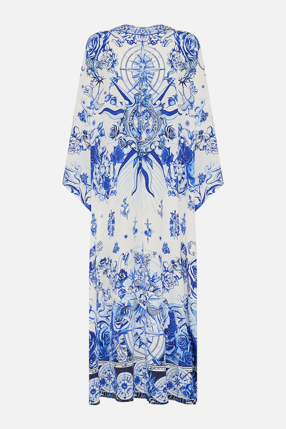 V NECK KAFTAN WITH TIES IMMORTAL INK