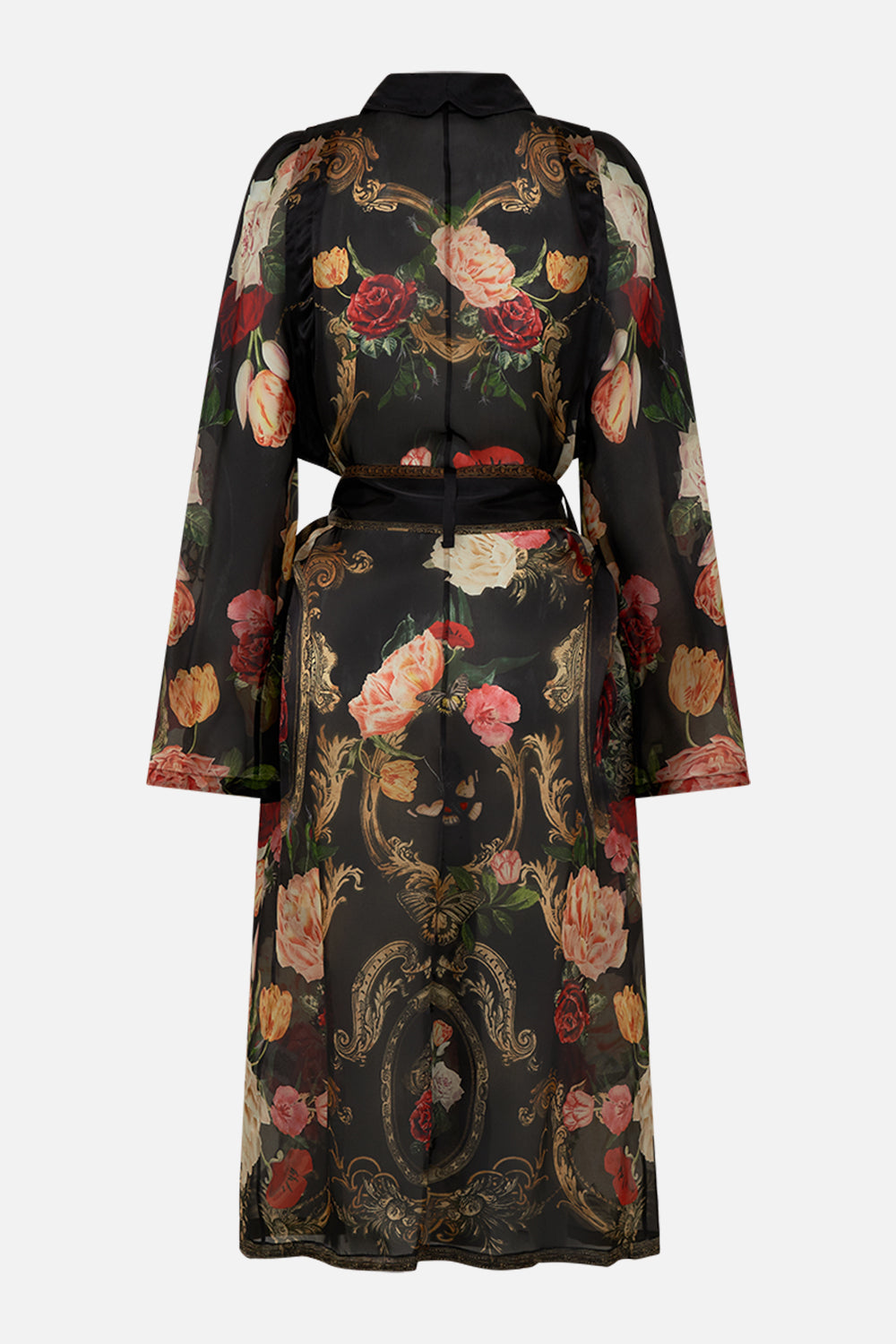 CAMILLA Pink A-Line Frill Dress in Windmills and Wildflowers print