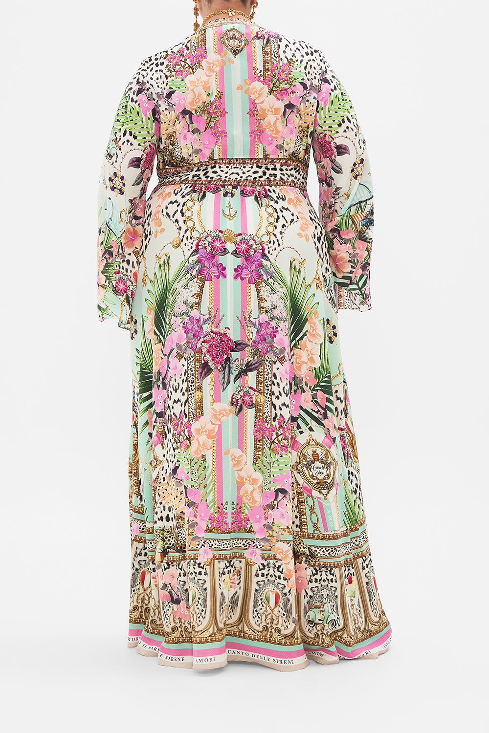 KIMONO SLEEVE DRESS WITH SHIRRING DETAIL DEAR AMORE MIO