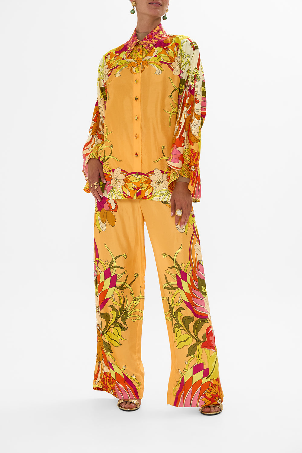 WIDE LEG WAISTED PANT THE FLOWER CHILD SOCIETY