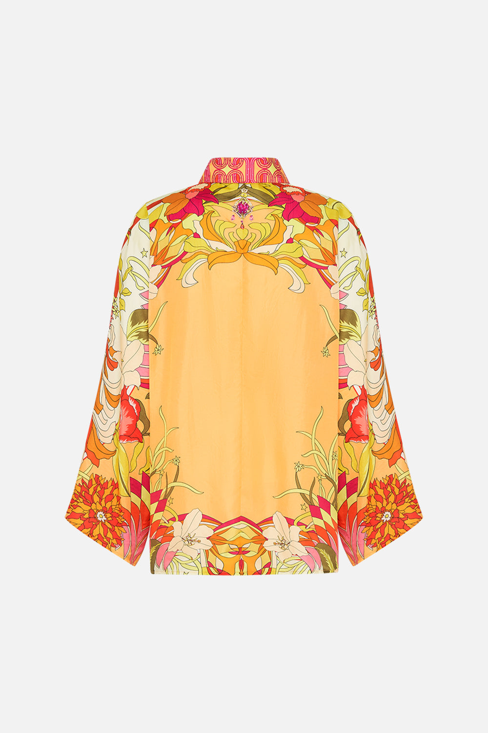 CAMILLA Floral Wide Sleeve Blouse in The Flower Child Society