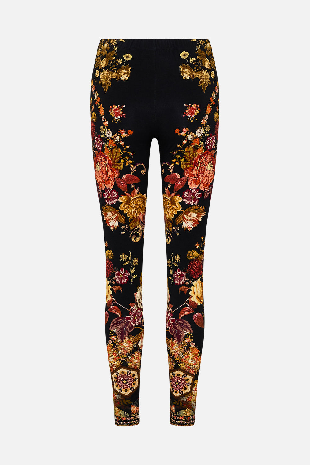CAMILLA floral leggings in Stitched In Time print.