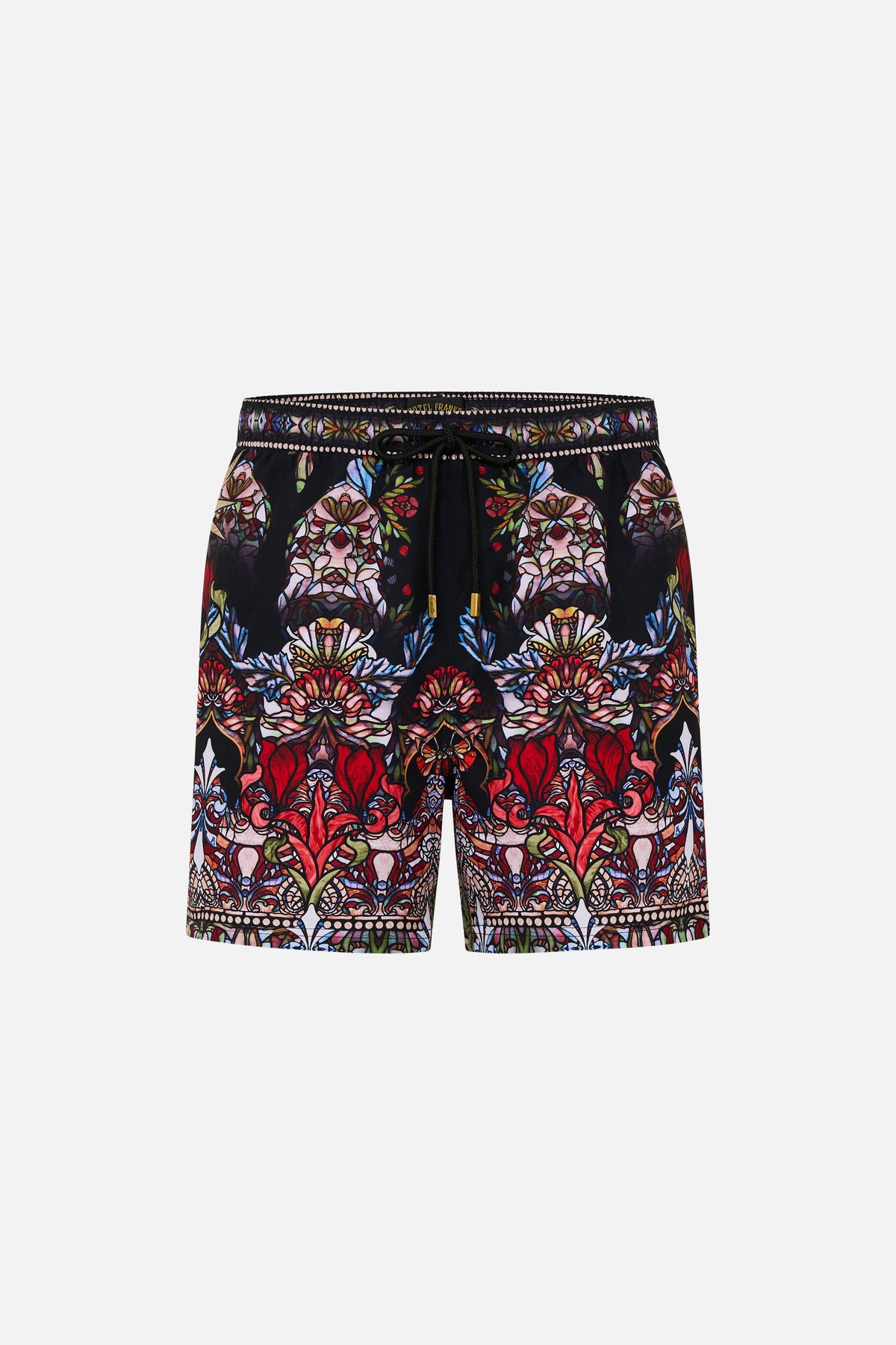 Hotel Franks by CAMILLA floral mid length boardshort in Leadlight Legends