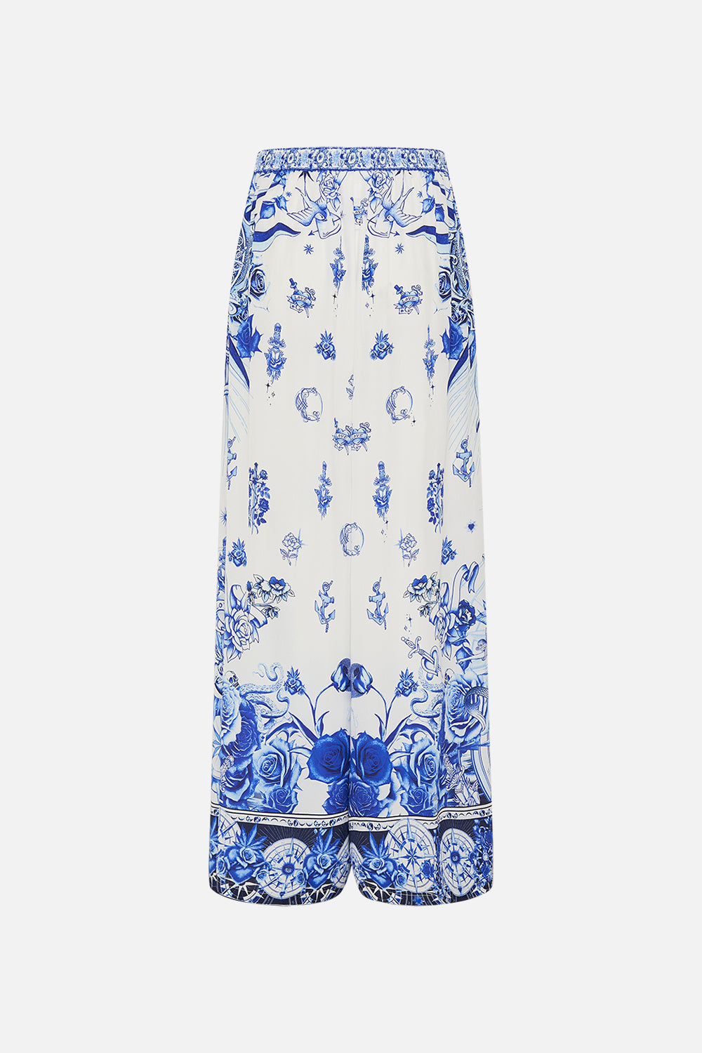 WIDE LEG TROUSER WITH FRONT POCKETS IMMORTAL INK