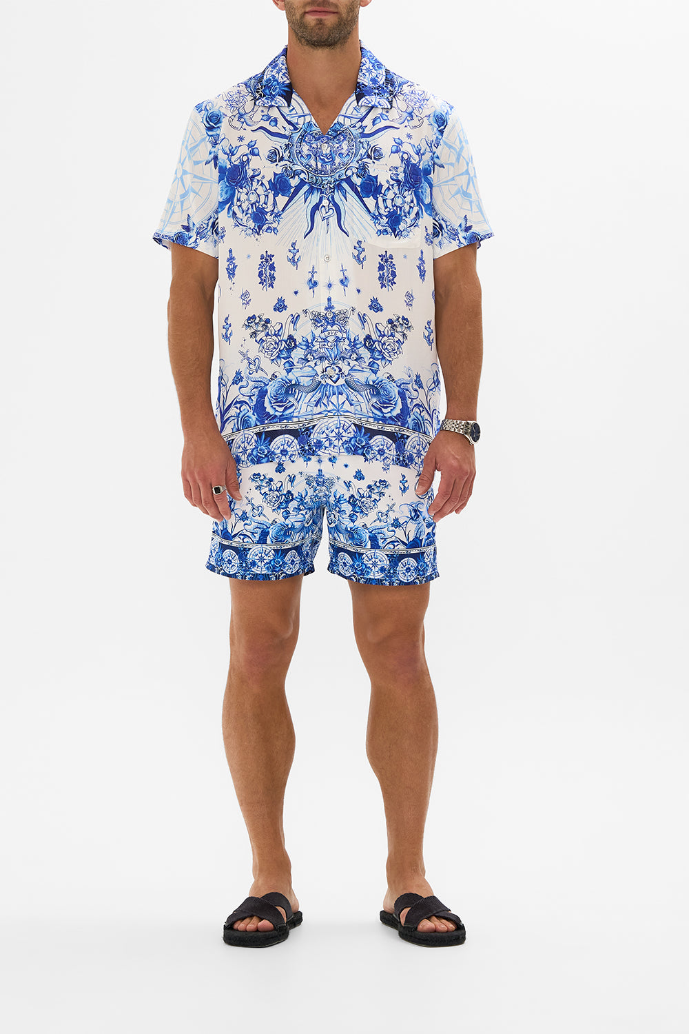 SHORT SLEEVE CAMP COLLARED SHIRT IMMORTAL INK