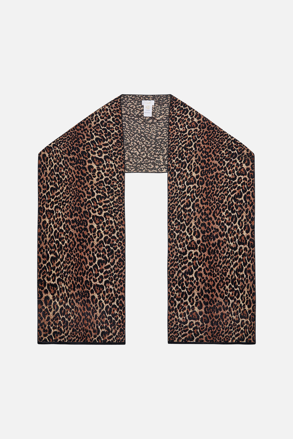 CAMILLA Leopard Embellished Knit Scarf