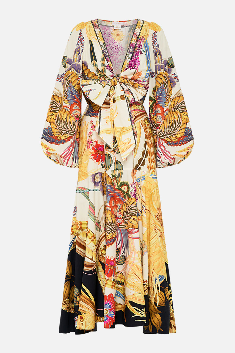 CAMILLA wrap dress in Sunflowers On My Mind print