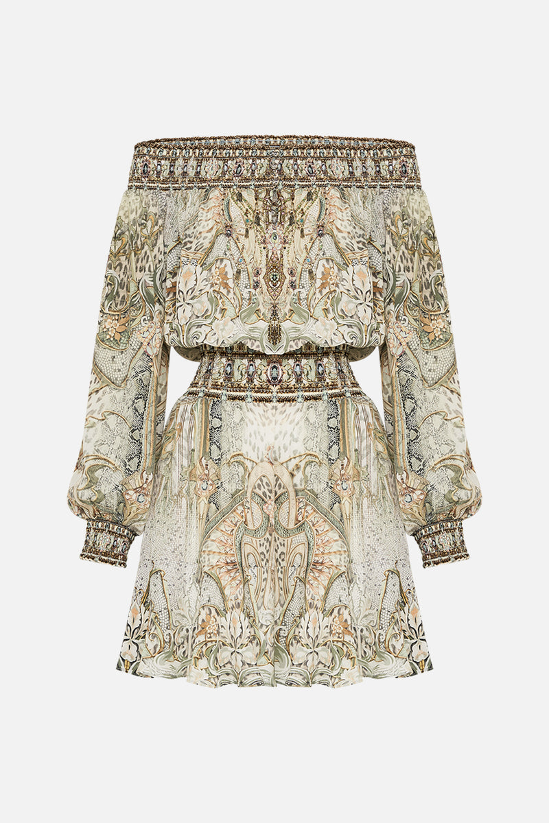 CURVED COLLAR SHIRT DRESS IVORY TOWER TALES