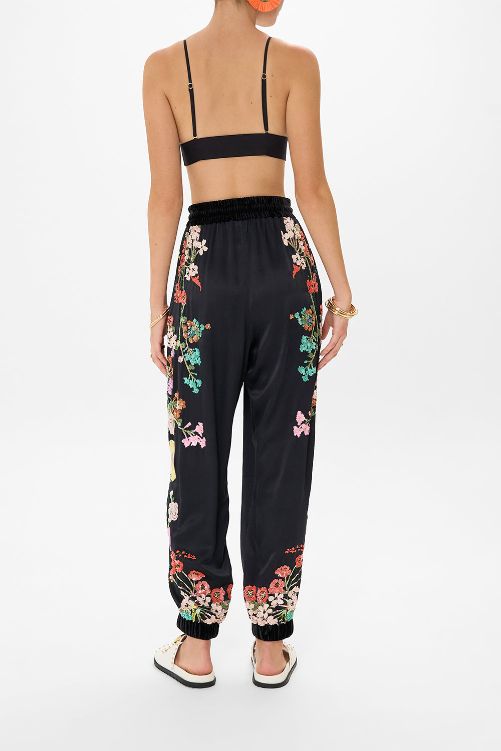 CAMILLA embellished trackpants in We Wore Folklore print