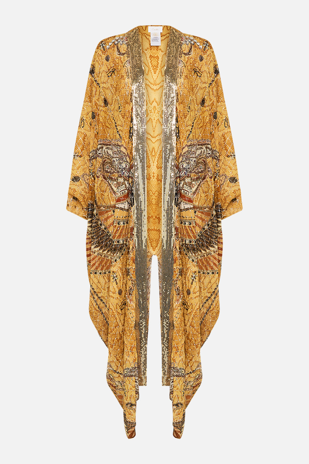 CAMILLA Gold Layer with Embellished Centre Back Panel in Valley of the Kings Print