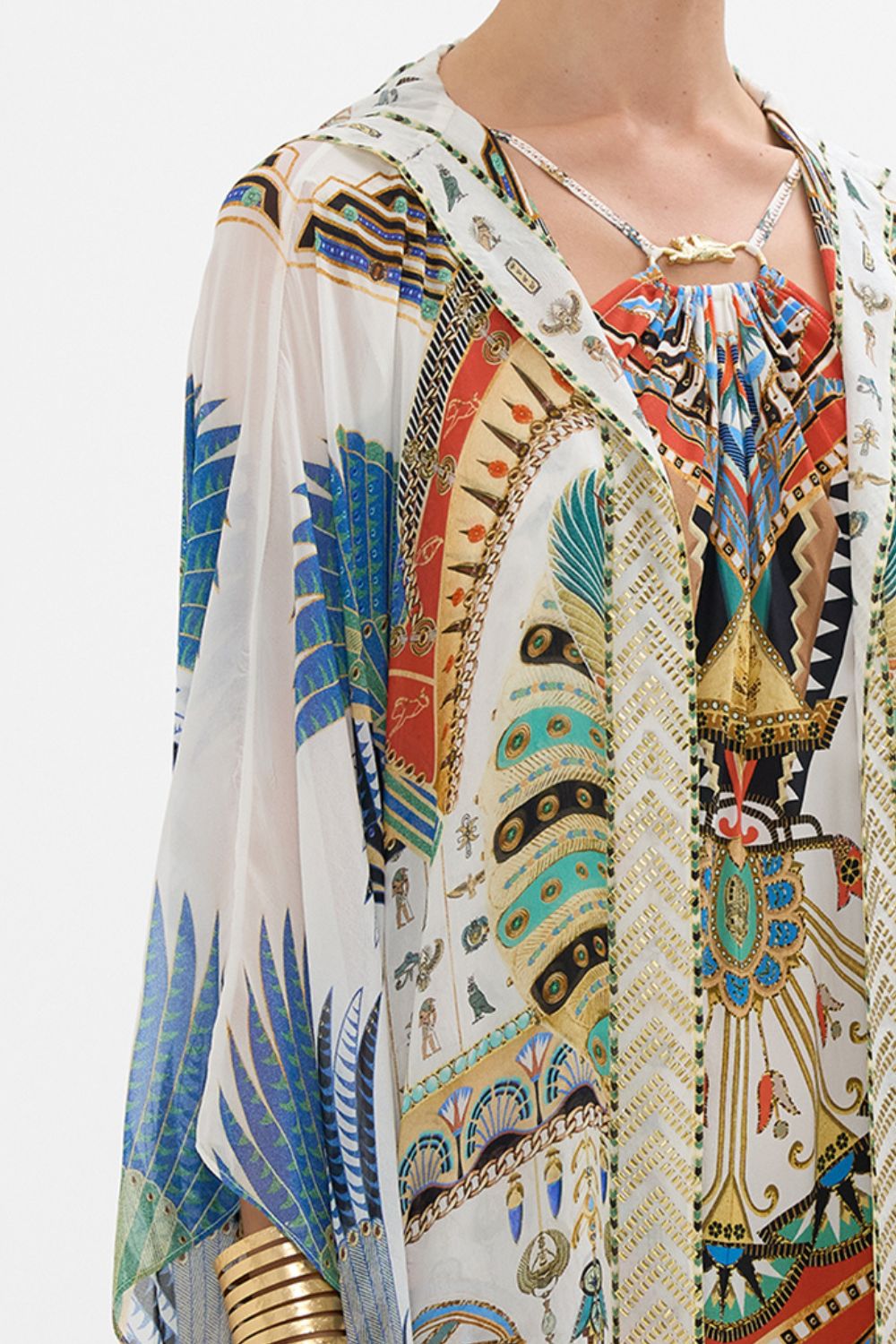 CAMILLA Oversized Robe in Valley Of The Queens print