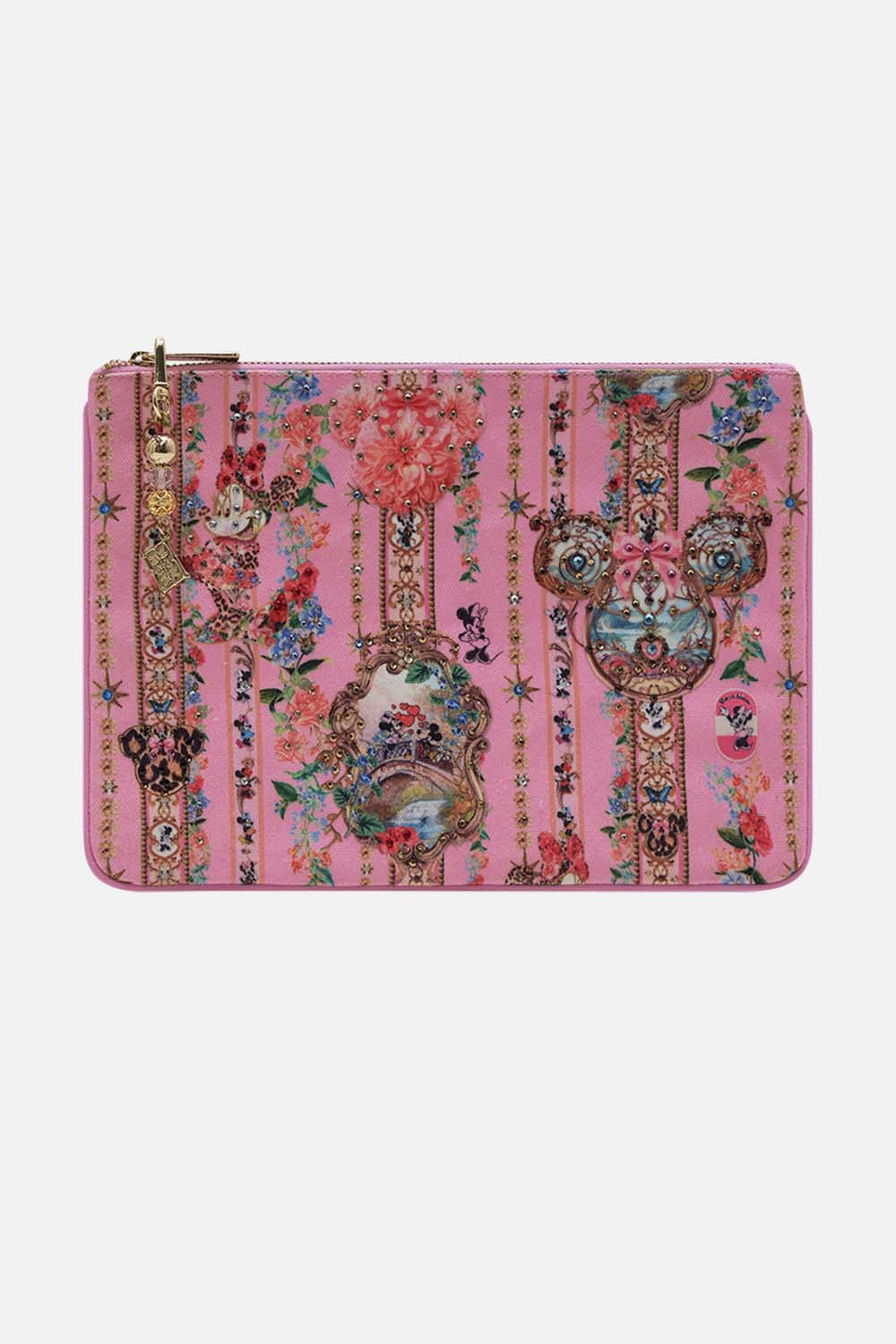 Disney x CAMILLA clutch bag in Minnies Melody print